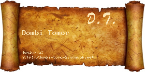 Dombi Tomor névjegykártya